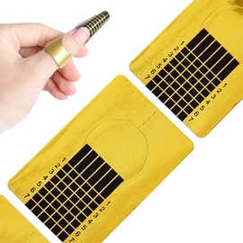 Yokilly Nail Forms for Acrylic, Polygel Tips Guide, Builder Gel - 100PCS Roll With Numbers Marked for Salon Former Stickers, Nail Art DIY