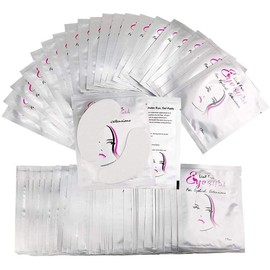 50 Pairs of Eyelash Gel Pads, Lash Extension Lint Free Under Eye Gel Pads Eye Patches For Pro Salon and Individual Eyelash Extension, Facials