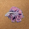 Pink Cloud Betta Fish Enamel Pin - Siamese Fighting Fish