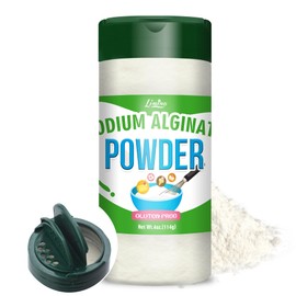 114g Sodium Alginate Powder, 100% Pure Food Grade Sodium Alginate Powder for Making Luxurious Caviar Spheres, Meatloaves, Natural Gelling Agent Thickener and Stabilizer for Desserts, Ice Cream