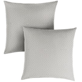 Sorra Home 16 Knife Edge (Set of 2) Pillow, 16 in x 16 in, Ivory 6 Pound