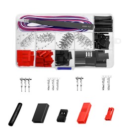 KWBRC 50 Sets of JST Servo Connectors Male Female Plug Crimp Pin Cable Kit Compatible with SYP, Futaba, Hitec, and Spektrum RC Cars and Models Airplanes