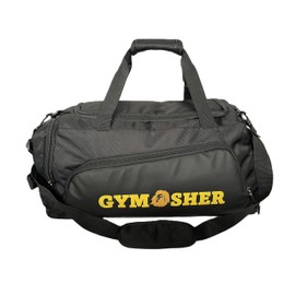 GYM SHER Gym & Sports Duffle Holdall Bag for Men with Shoe Compartment and Wet Pocket, Waterproof, Large Capacity 58cm x 26cm x 26cm, Ideal for Gym, Sports, Swimming, Leisure, and Travel Luggage