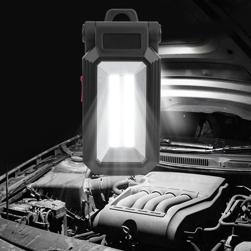 Mini Folding LED COB Work Light Magnetic Lamp Adjustable Brightness