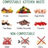 Compost Bin for Kitchen Counter, LALASTAR Small Metal Compost Bin