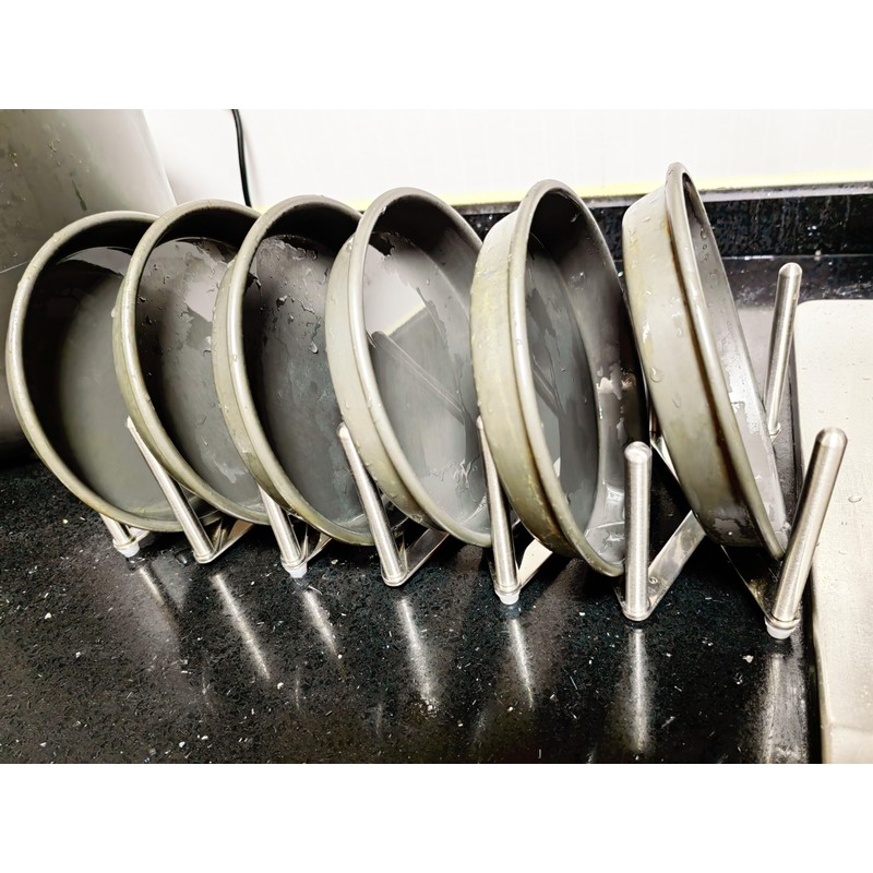 SWEIBIAI Pot Lid Organizer Pot Lid Holder Adjustable Pot Lid