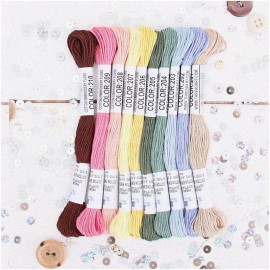 Inkwellia Secret Garden Threads: Premium Egyptian Cotton Embroidery Floss Kit - Vibrant Co
