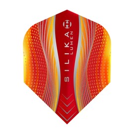Harrows Dart Flight Silika Lumen Dart Flight Set for Soft Darts and Steel Darts (Number 6, Yellow/Red)