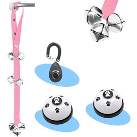 5 Pack Dog Doorbells Puppy Training Dog Training Bells Training Bells for Puppies Outside Button for Dogs Toys Adjustable Strap Doorbell Dog Training Clicker-cat Buttons for Communication