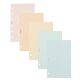 Noritsu PRF0303 Binding Index Personal Organizer, Refill, Mini 6, Colorful Notebook, Plain