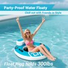 UPWELL Round Inflatable Pool Float Hammock with Backrest - Heavy