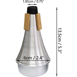 Practice Trumpet Straight Muffler Aluminum Musical Instrument Parts Set