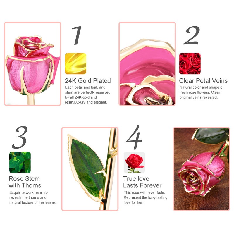 Ejoyous Gold Rose