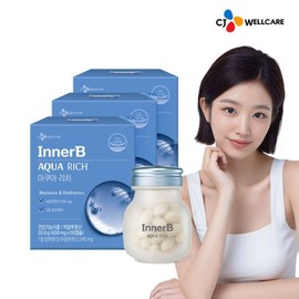 CJ Well Care [CJ Wellcare] Innerb Aqua Rich Edible Hyaluronic Acid 56 Capsules (3) / [CJ웰케어] 이너비 아쿠아리치 먹는 히알루론산 56캡슐 3개