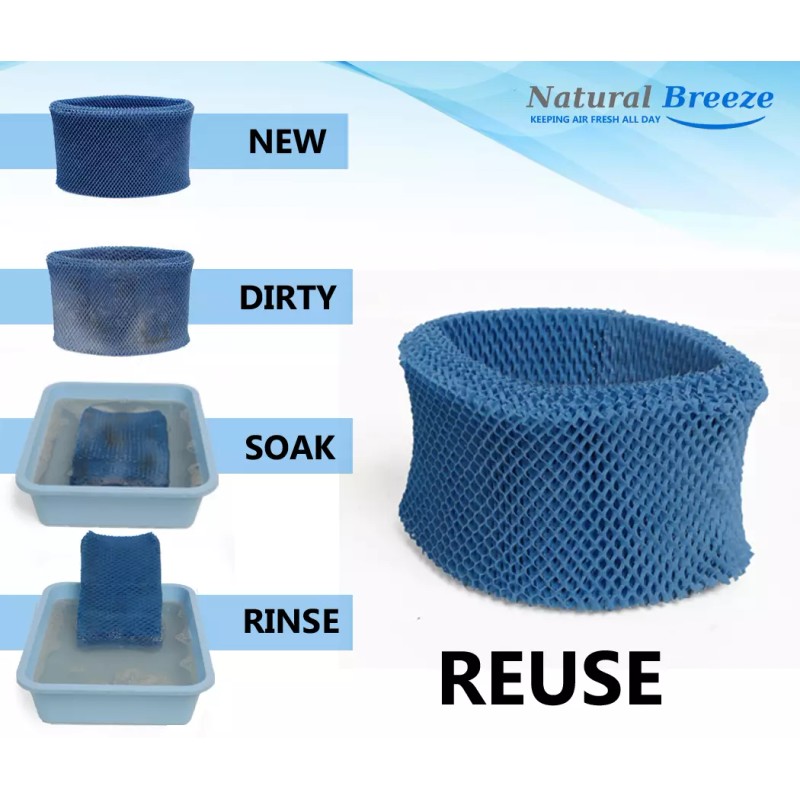 Natural-Breeze REUSABLE Humidifier Filter HWF62 Replaces H62 SF212 (A) Wick