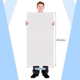 Fuyoooo 25 Sheet Graph Paper Pad 24" x 48" Large Graph 1" and 1/4" Ruled Grid Paper for Engineer Architect Designer Mathematician Draftsmen Sketch House Commercial Building Plan Drafting(White)