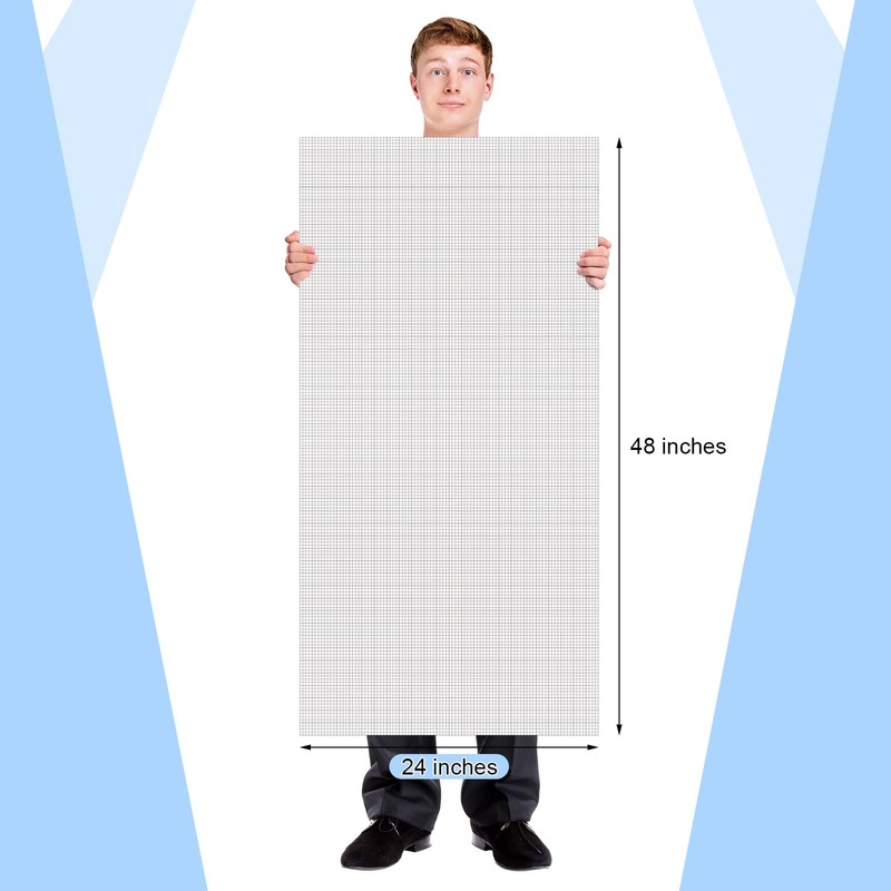Fuyoooo 25 Sheet Graph Paper Pad 24" x 48" Large