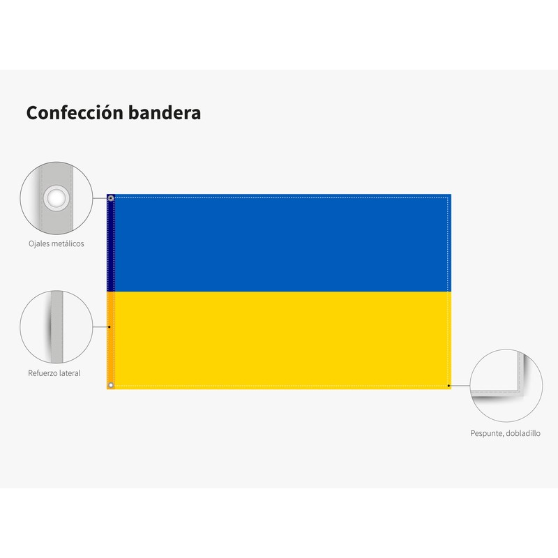 Oedim Ukraine Ukraine Flag 150 x 85 cm Reinforced and