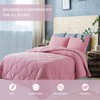 ELNIDO QUEEN® Pink Queen Comforter Set with 2 Pillow Shams
