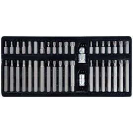 YATO Screw Driver Bit Set,(torx, spline, hex) 40 pcs, 1/2 3/8