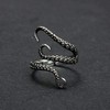 DWJSu 316L Titanium Steel Punk Rings Adjustable Antique Octopus Ring