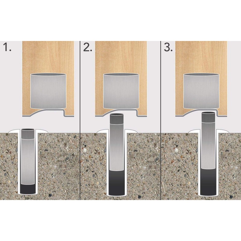 RICHELIEU 67FSWHR Magnetic Fantom, White, 5.18 lbs Door Stop
