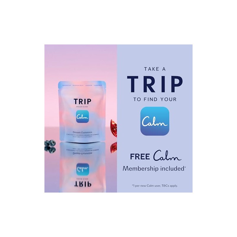 Trip Dream Gummies Pomegranate & Blueberry | Night-Time Magnesium Supplements