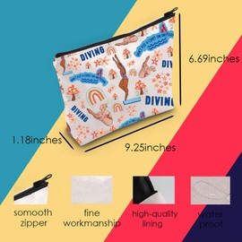 Funny Diver Gift Diving Cosmetic Bag Diving Lover Gift Diving Mom Gift Scuba Diver Gift (Don’t put a-L Bag)