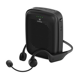 Voice Amplifier Wireless Earhook Microphone, Porable Mic and Speaker for Teachers, 15W Mini Personal PA System Megaphone Speaker for Fitness Coach, Tour Guide, Public Speaking - A007