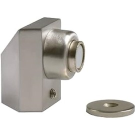 Amig - Magnetic Door Stop | 36 x 38 x 41 mm | Screw Fixing to The Floor | Retainer to Protect Walls Against Bumps, Scratches and Porks | 18/8 Stainless Steel Matt