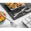 Hudson Essentials 6-Piece Hammered 18/10 Stainless Steel Silverware Serving Spoons