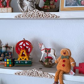 Aqevn 4 Pcs Wood Carving Decals, Wood Carving Furniture, Applique Corner, Unlay Applique Applique, Furniture, Home Door Decoration, DIY