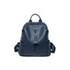 BagDesign Women's Genuine Leather Large Travel School Backpack -NAVY