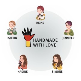 Kater Kasimir Leather Duster with Beech Wood Handle and Leather Straps Made in Germany by Hand and with Love