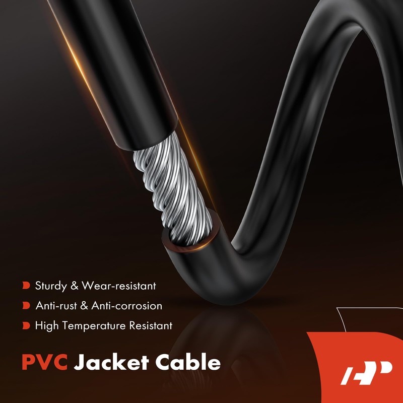 A-Premium Front Hood Latch Release Cable with Handle Compatible with