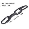 BEWISHOME D Shape Locking Carabiner,Black Quick Links,Durable Chain Links,Heavy Duty