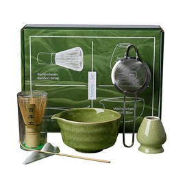 Matcha Tool Set,7 Counts/set Tea MakingTool Set, Matcha Tools, Matcha Making ToolSet for Home Office, Birthday Gift - Color: 7PC【Matcha green】