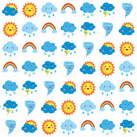 900 Mini Weather 10mm Spot Reward Stickers for Teachers and Planner Charts