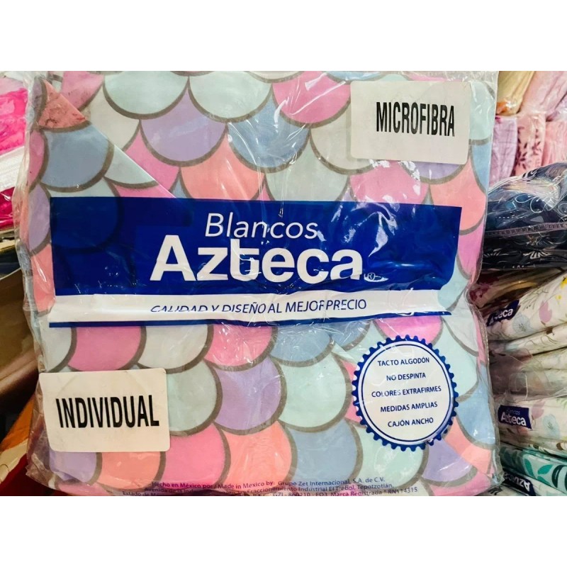 Blancos Azteca 10 Sábanas Individual Microfibra Mayoreo, 38 Cm De