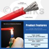 Glarks 10 Gauge High Temp Silicone Wire 6 ft red