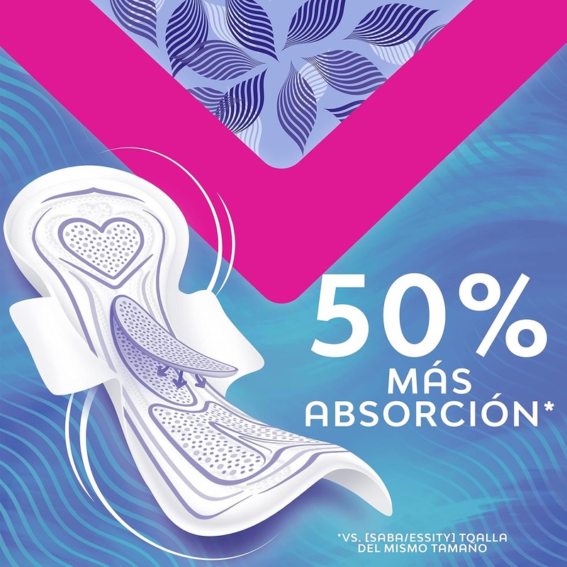 Saba +protección-V, Toalla femenina para todo tipo de fluidos, 24