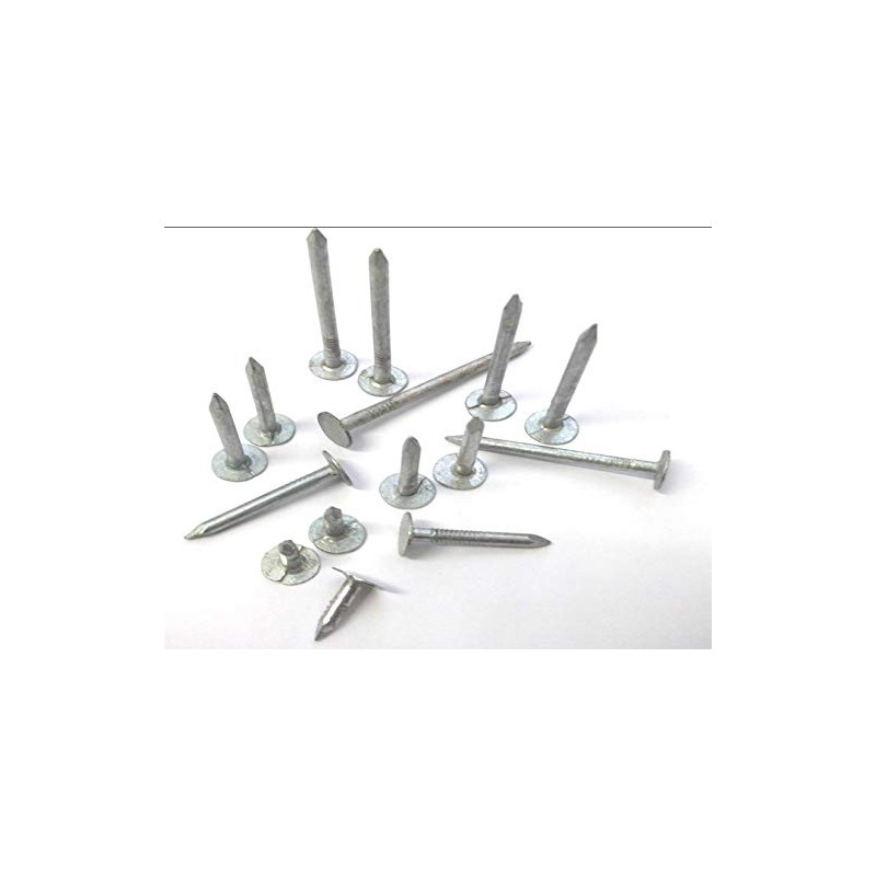 Galvanised Clout Nails with Extra Large Head. Shed Roofing, Felt