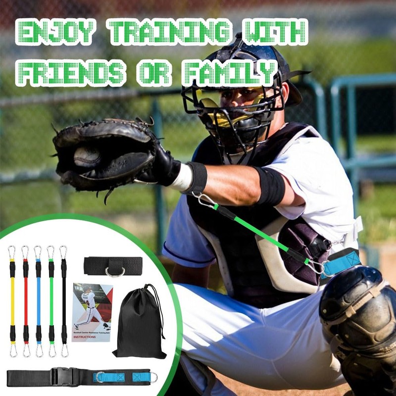 Catcher Framing Resistance Bands Pro - 5-Level Adjustable (10-30lbs) |