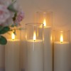 Yeelida Acrylic Flameless Flickering Candles with Remote Control and Timer,