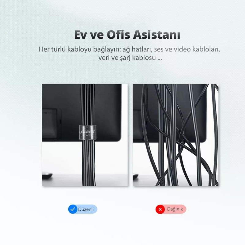 UGREEN 40356 Cable Organizer 5m (Black)