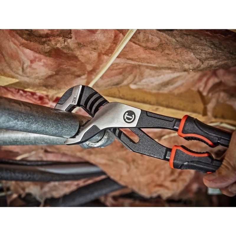 CRESCENT - Plier, 12", V Jaw, T&G, Cushion Grip (RTZ212CGV)
