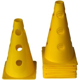 Set of 10 Multi Plug with Hole Premium 23 cm. Colour: Yellow