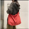 Canvas Messenger Bag Large Crossbody Bag Handbag Solid Colour with