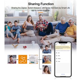 Yueyang Zigbee Schalter 16A mit elektrischem Verbrauchsmessgerät, Relais Power Metering Smart App Steuerung, Ein/Aus Steuerung, kompatibel mit Alexa Echo und Google Home, Relais 3680W (4)