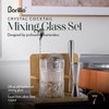 Barillio 24 Oz Crystal Cocktail Mixing Glass with Bamboo Stand